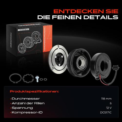 1x Magnetkupplung Klimakompressor für Nissan X-Trail Renault Clio Laguna Megane Bild 1x Magnetkupplung Klimakompressor für Nissan X-Trail Renault Clio Laguna Megane