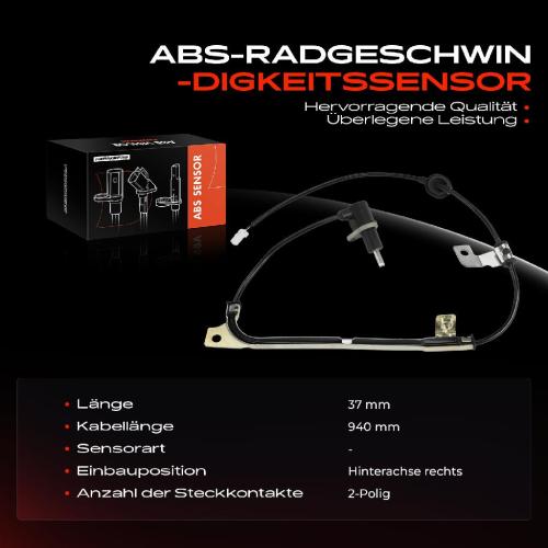 1x ABS Sensor Hinterachse rechts für Subaru Forester SG 2.0L 2.5L 2002-2012 Bild 1x ABS Sensor Hinterachse rechts für Subaru Forester SG 2.0L 2.5L 2002-2012