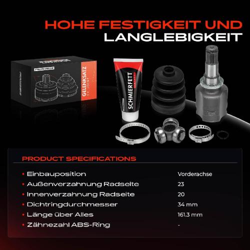 Frankberg 1x Antriebswelle Gelenksatz Vorderachse für Toyota Yaris P9 P13 P21 PA1 PH1 1.0L 1.3L 1.5L Bild Frankberg 1x Antriebswelle Gelenksatz Vorderachse für Toyota Yaris P9 P13 P21 PA1 PH1 1.0L 1.3L 1.5L