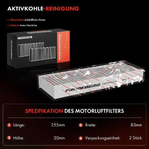 2x Innenraumfilter Aktivkohle für Peugeot 208 2008 Opel Corsa F P2JO DS DS3 UC Bild 2x Innenraumfilter Aktivkohle für Peugeot 208 2008 Opel Corsa F P2JO DS DS3 UC