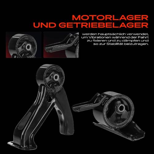 3x Motorlager Getriebelagerlager Vorne und Hinten für Dodge Caliber Jeep Compass Mitsubishi Outlander Bild 3x Motorlager Getriebelagerlager Vorne und Hinten für Dodge Caliber Jeep Compass Mitsubishi Outlander