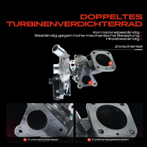 1x Abgasturbolader für Ford Transit Bus FB FC FD FS FZ Transit Kasten FA Transit Pritsche/Fahrgestell FF FM FN Bild 1x Abgasturbolader für Ford Transit Bus FB FC FD FS FZ Transit Kasten FA Transit Pritsche/Fahrgestell FF FM FN