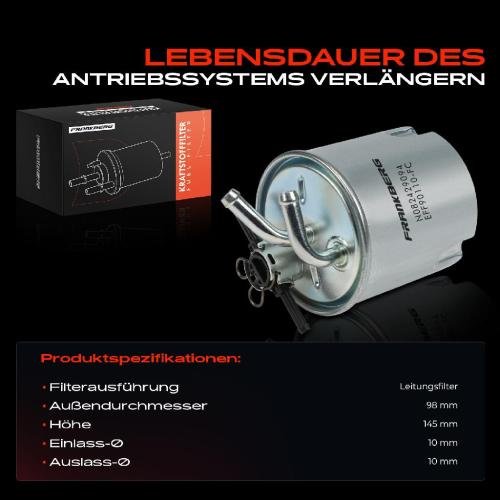 1x Kraftstofffilter für Nissan Pathfinder III R51 NP300 Navara D40 Bild 1x Kraftstofffilter für Nissan Pathfinder III R51 NP300 Navara D40