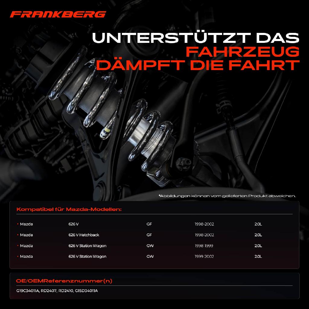 2x Fahrwerksfeder Vorderachse für Mazda 626 V GF 626 V Station Wagon GW 1998-2002