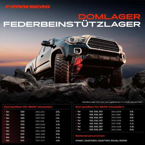2x Domlager Federbeinstütz lager für BMW E60 E63 E65 E66 E67 2002-2010 Bild 2x Domlager Federbeinstütz lager für BMW E60 E63 E65 E66 E67 2002-2010
