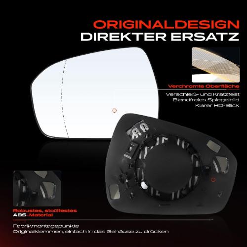1x Spiegelglas Außenspiegel links für Ford Mondeo V Schrägheck CE CD CF Bild 1x Spiegelglas Außenspiegel links für Ford Mondeo V Schrägheck CE CD CF