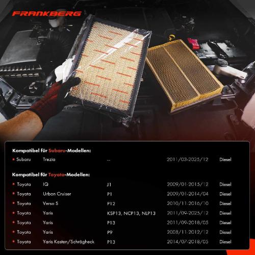 1x Luftfilter Filtereinsatz für Subaru Trezia Toyota Yaris Verso S 1.4 D-4D Bild 1x Luftfilter Filtereinsatz für Subaru Trezia Toyota Yaris Verso S 1.4 D-4D