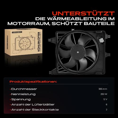 Frankberg 1x Motorkühller Einfachlüfter mit Kühlerlüfterrahmen Dacia Renault Logan LS Solenza 1.4L 1.6L Bild Frankberg 1x Motorkühller Einfachlüfter mit Kühlerlüfterrahmen Dacia Renault Logan LS Solenza 1.4L 1.6L