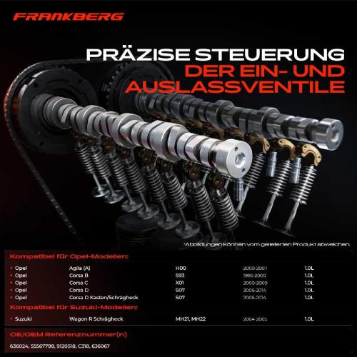1x Nockenwelle für Opel Agila (A) Opel Corsa B Corsa C Corsa D Suzuki Wagon R Bild 1x Nockenwelle für Opel Agila (A) Opel Corsa B Corsa C Corsa D Suzuki Wagon R