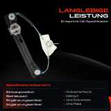 1x Fensterheber Hinten Rechts für Mercedes-Benz S-Klasse W221 Limousine