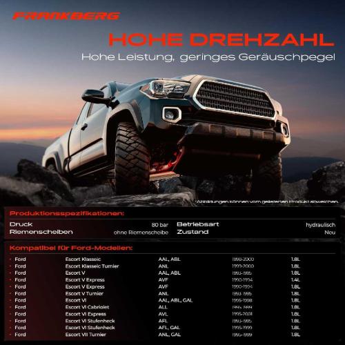 Frankberg 1x Servopumpe hydraulisch für Ford Escort AVL AAL ANL GAL ALL 1.8 Bild Frankberg 1x Servopumpe hydraulisch für Ford Escort AVL AAL ANL GAL ALL 1.8