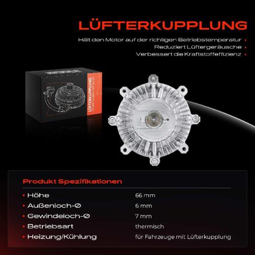 1x Lüfterkupplung Kühlerlüfte für KIA Sportage SUV K00 2.0L 1994-2003 Bild 1x Lüfterkupplung Kühlerlüfte für KIA Sportage SUV K00 2.0L 1994-2003