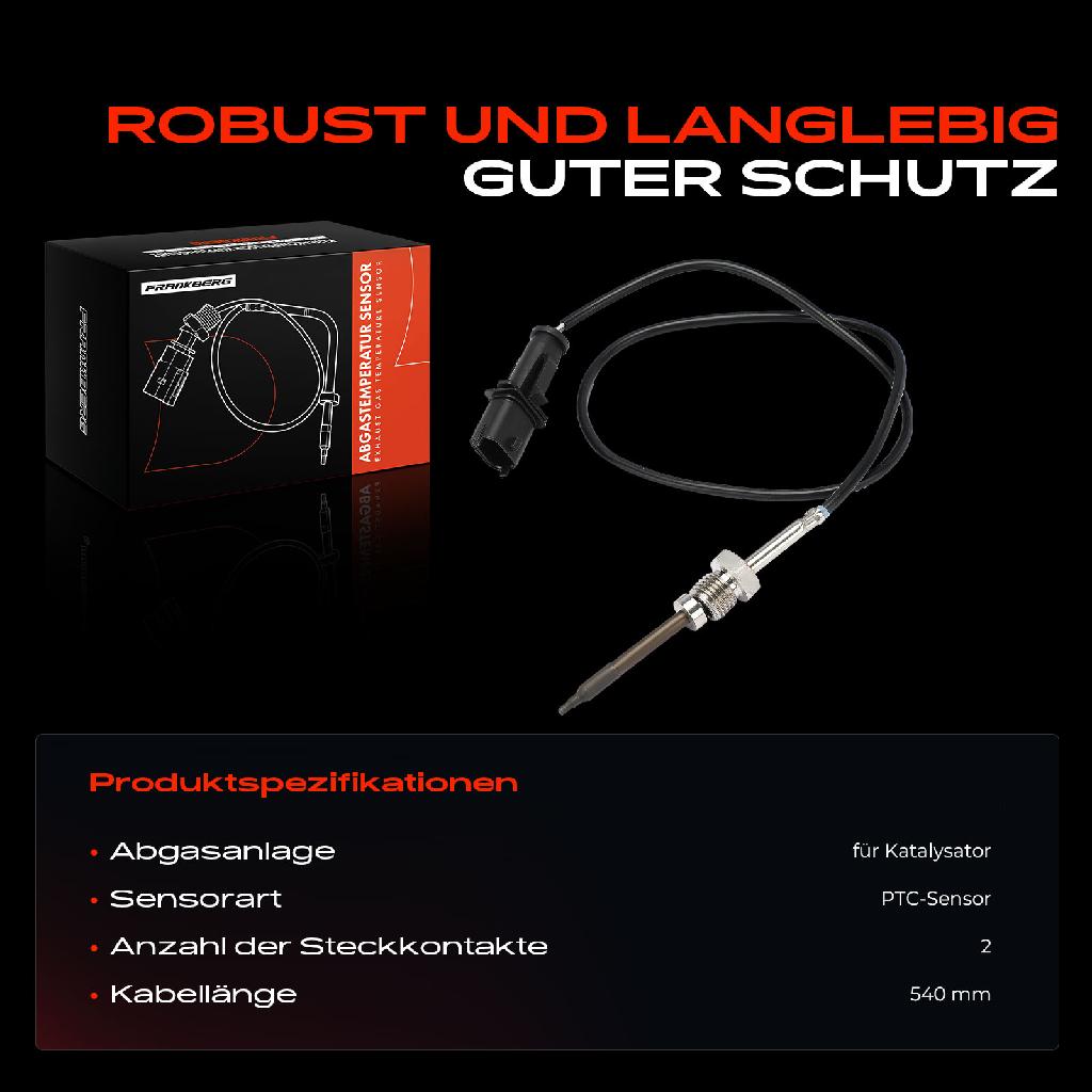 1x Abgastemperatursensor für Fiat 500L 351 500X Tipo Kombi Fiorino Kasten 225 Qubo