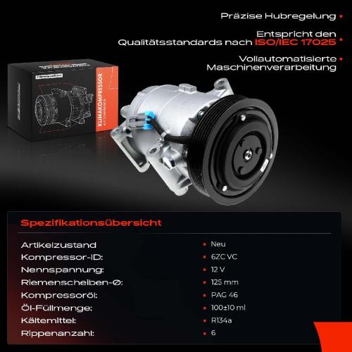 Frankberg 1x Klimakompressor für Nissan Almera Qashqai  I Renault Megane I II Scénic Bild Frankberg 1x Klimakompressor für Nissan Almera Qashqai  I Renault Megane I II Scénic