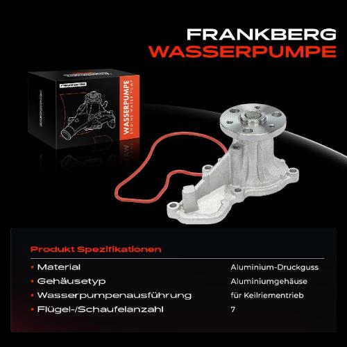 Frankberg 1x Wasserpumpe Kühlwasserpumpe für Honda Accord VIII CU CW CR-V III RE 2.0L 2008-2015 Bild Frankberg 1x Wasserpumpe Kühlwasserpumpe für Honda Accord VIII CU CW CR-V III RE 2.0L 2008-2015