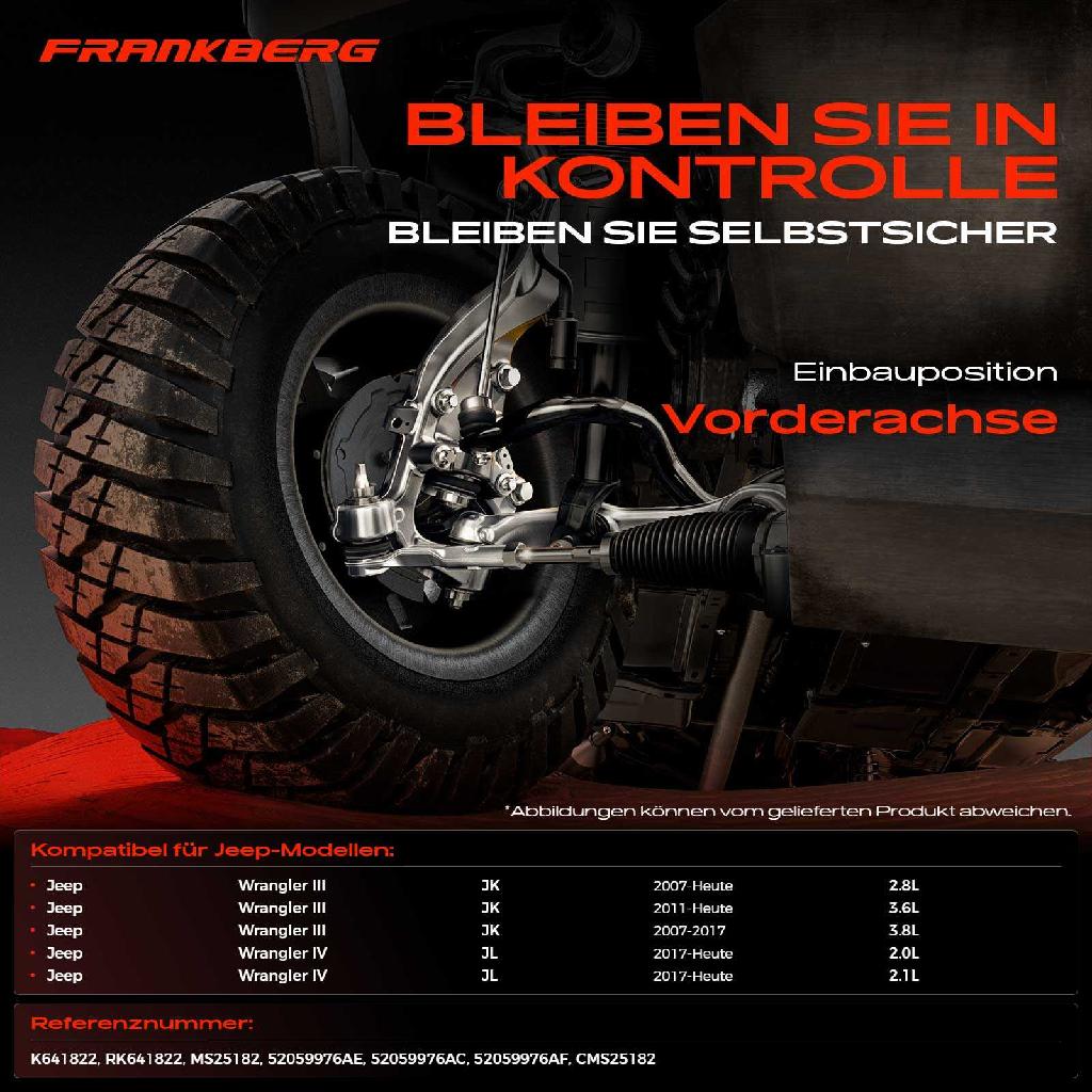 1x Koppelstange Vorderachse für Jeep Wrangler III JK Wrangler IV JL 2.8L 3.6L 3.8L 2.0L 2.1L Bj ab 2007