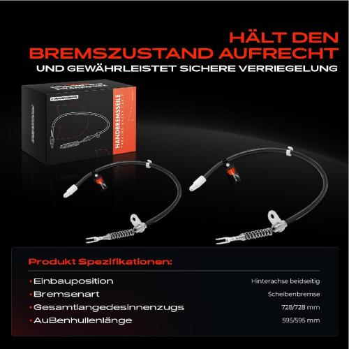 2x Seilzug Feststellbremse Hinterachse beidseitig für Mercedes-Benz C-Class W204 E-Class Bild 2x Seilzug Feststellbremse Hinterachse beidseitig für Mercedes-Benz C-Class W204 E-Class