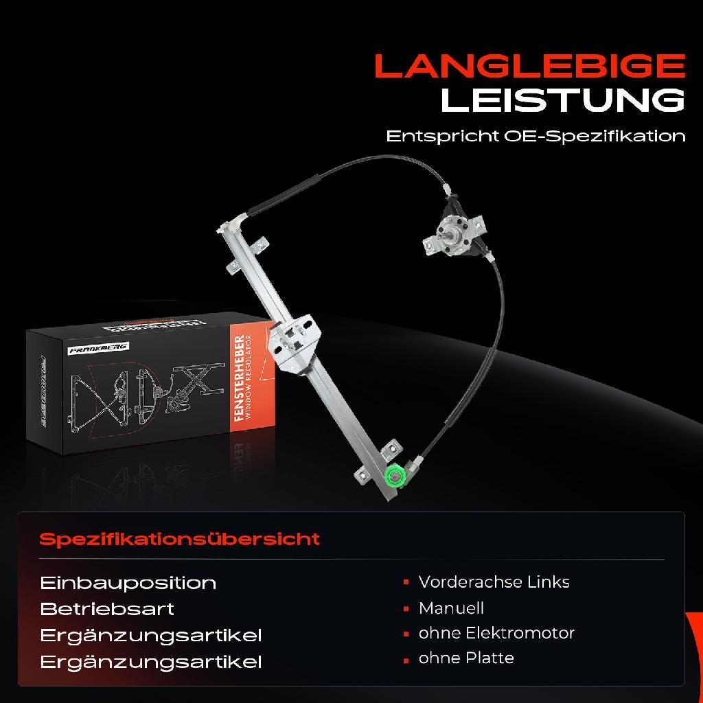 1x Fensterheber Vorne Links für VW Golf 2 II Jetta 2 II AB