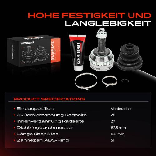 Frankberg 1x Antriebswelle Gelenksatz Vorderachse für Opel Movano X70 Renault Master II Bild Frankberg 1x Antriebswelle Gelenksatz Vorderachse für Opel Movano X70 Renault Master II