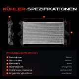 1x Kühler Wasserkühler Motorkühler für Fiat Ducato Bus Kasten Pritsche/Fahrgestell 250 290