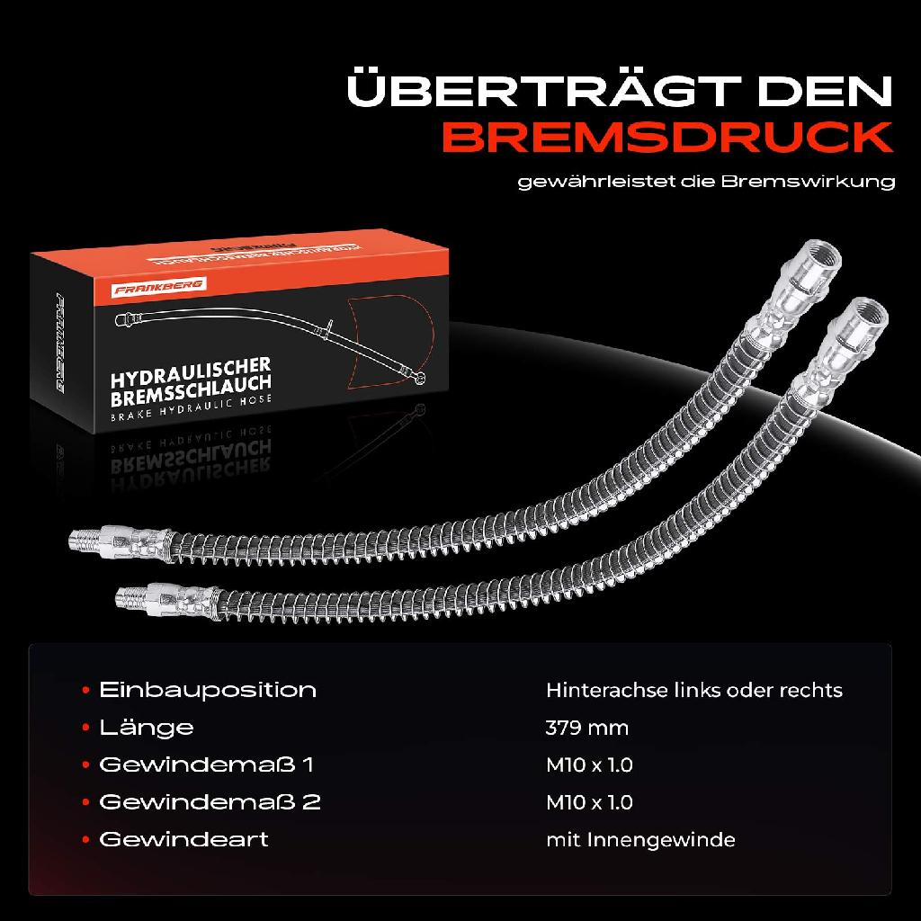 2x Bremsschlauch Bremsschläuche Hinterachse Links oder Rechts für Mercedes-Benz S-Klasse W221 W222 C216