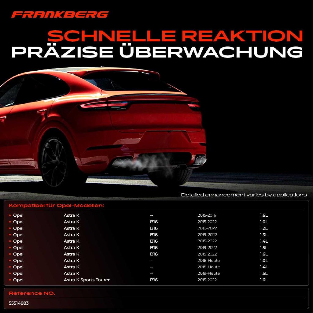 1x Abgastemperatursensor für Opel Astra K Kasten Kombi Sports Tourer B16 1.0L-1.6L