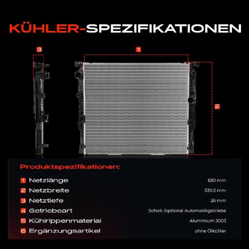 1x Kühler Wasserkühler Motorkühler für BMW 5er F90 G30 530e 7er G11 G12 740 2.0L 2016-2020 Bild 1x Kühler Wasserkühler Motorkühler für BMW 5er F90 G30 530e 7er G11 G12 740 2.0L 2016-2020