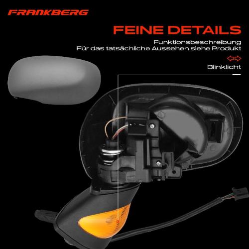 Frankberg 1x Außenspiegel Links für Renault Modus/Grand Modus F/JP0 2004-2008 Bild Frankberg 1x Außenspiegel Links für Renault Modus/Grand Modus F/JP0 2004-2008
