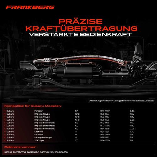 1x Seilzug Feststellbremse Hinterachse links für Subaru Impreza Stufenheck Coupe Forester Bild 1x Seilzug Feststellbremse Hinterachse links für Subaru Impreza Stufenheck Coupe Forester