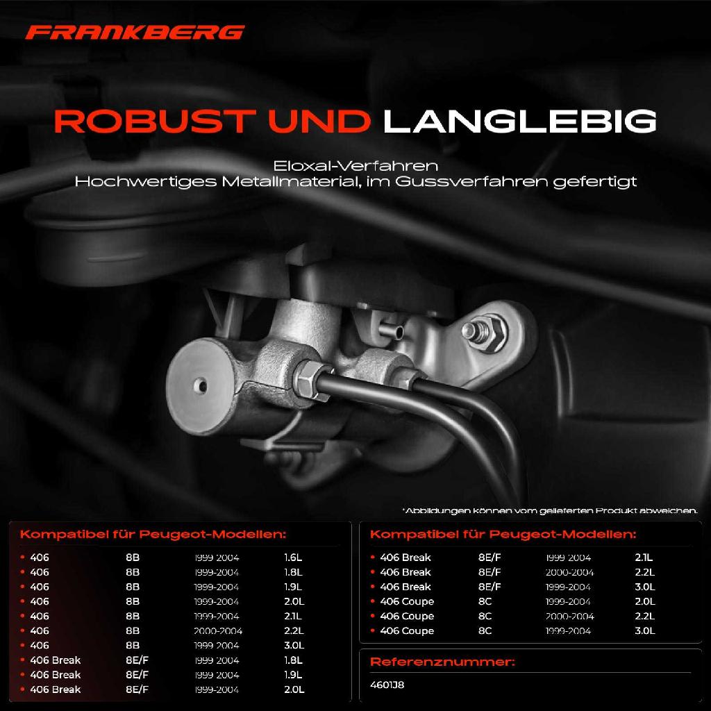 1x Hauptbremszylinder Bremszylinder für Peugeot 406 8B Break 8E/F Coupe 8C 1.6L-3.0L
