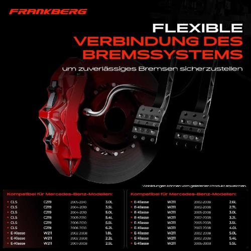 1x Bremsschlauch Bremsschläuche Vorderachse Links oder Rechts für Mercedes-Benz SL R230 500 W220 Bild 1x Bremsschlauch Bremsschläuche Vorderachse Links oder Rechts für Mercedes-Benz SL R230 500 W220