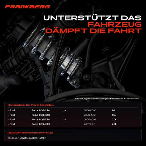 Frankberg 2x Fahrwerksfeder Hinterachse f r Ford Focus II Cabriolet 1.6L 2.0L 2006-2010 Bild Frankberg 2x Fahrwerksfeder Hinterachse f r Ford Focus II Cabriolet 1.6L 2.0L 2006-2010
