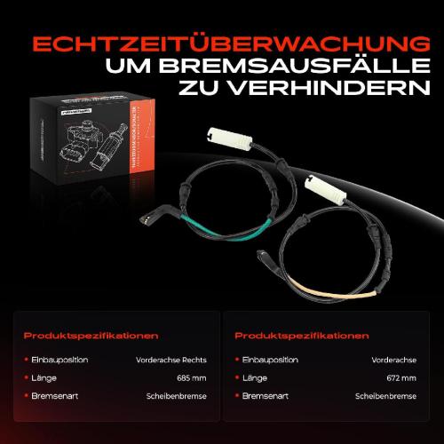 2x Warnkontakt Bremsbelagverschleiß Vorne Hinten für BMW E90 E92 E93 Bild 2x Warnkontakt Bremsbelagverschleiß Vorne Hinten für BMW E90 E92 E93