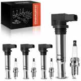 Frankberg 4x Zündspule Zündkerze für VW Golf Polo Passat Beetle Bora Variant Caddy Kasten/MPV CC EOS Scirocco Sharan