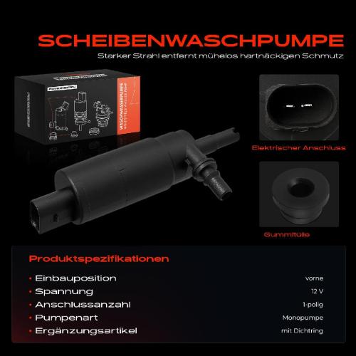1x Waschwasserpumpe Scheibenreinigung Vorne für Audi A3 A4 Q3 A6 Q5 Q7 A5 F53 F5P Bild 1x Waschwasserpumpe Scheibenreinigung Vorne für Audi A3 A4 Q3 A6 Q5 Q7 A5 F53 F5P