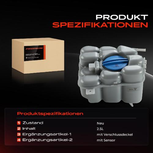 1x Ausgleichsbehälter Kühlmittelbehälter für VW Touareg 7P5 Porsche Cayenne 92A Bild 1x Ausgleichsbehälter Kühlmittelbehälter für VW Touareg 7P5 Porsche Cayenne 92A
