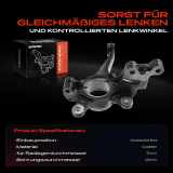 1x Achsschenkel Radaufhängung Vorderachse Links für Ford Fiesta VI CB1 CCN Mazda 2 DE DH