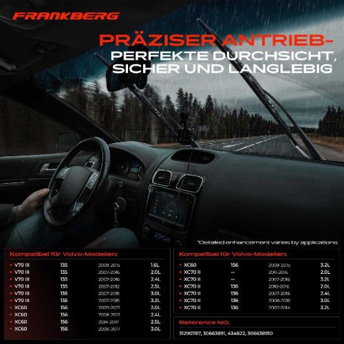 Frankberg 1x Wischermotor Scheibenwischermotor Hinten für Volvo V70 III 135 XC60 156 XC70 II Bild Frankberg 1x Wischermotor Scheibenwischermotor Hinten für Volvo V70 III 135 XC60 156 XC70 II
