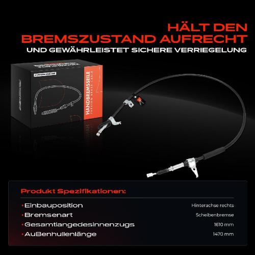 1x Seilzug Feststellbremse Hinterachse rechts für Toyota MR 2 3 ZZW3 1.8L 2002-2007 Bild 1x Seilzug Feststellbremse Hinterachse rechts für Toyota MR 2 3 ZZW3 1.8L 2002-2007