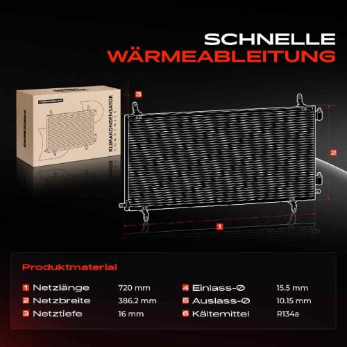 1x Kondensator Klimaanlage für Mitsubishi Grandis NAW 2.0L 2004-2011 Bild 1x Kondensator Klimaanlage für Mitsubishi Grandis NAW 2.0L 2004-2011