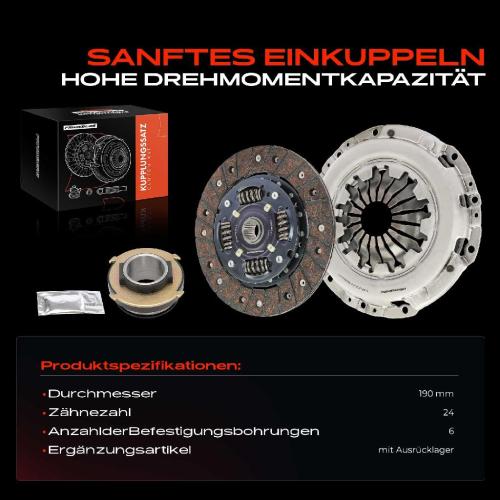 Frankberg 1x Kupplungssatz für Hyundai i10 BA IA i10 Stufenheck 1.2L 2013-2017 Bild Frankberg 1x Kupplungssatz für Hyundai i10 BA IA i10 Stufenheck 1.2L 2013-2017