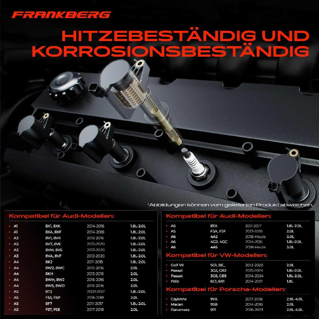 4x Zündmodul Zündspule für VW Golf VII Jetta IV Polo Scirocco Passat Alltrack Variant Tiguan Allspace T-ROC