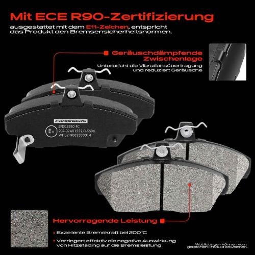 4x Bremsbeläge Vorderachse für Honda Civic VI Aerodeck Fastback Hatchback VII Coupe Stufenheck Concerto Bild 4x Bremsbeläge Vorderachse für Honda Civic VI Aerodeck Fastback Hatchback VII Coupe Stufenheck Concerto