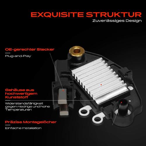 1x Lichtmaschinenregler Generatorregler für Mercedes-Benz W124 Audi A3 Citroën Fiat Bild 1x Lichtmaschinenregler Generatorregler für Mercedes-Benz W124 Audi A3 Citroën Fiat