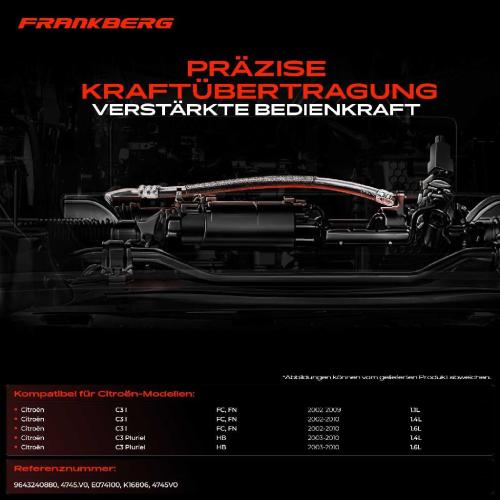 1x Seilzug Feststellbremse Hinterachse beidseitig für Citroën FC FN C3 Pluriel HB 2002-2010 Bild 1x Seilzug Feststellbremse Hinterachse beidseitig für Citroën FC FN C3 Pluriel HB 2002-2010