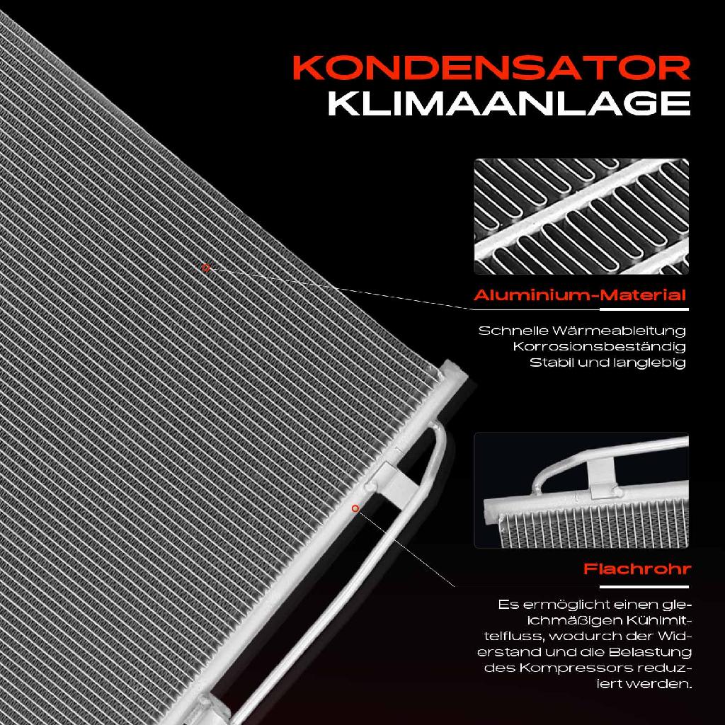 1x Kondensator Klimaanlage für Nissan Murano II Z51 3.5L 2008-2014
