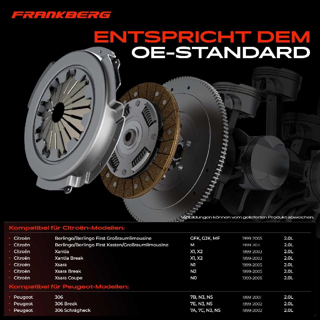 1x Kupplungssatz für Citroën Berlingo/Berlingo First MPV Kasten/MPV Xantia Break Xsara Coupe Peugeot 306