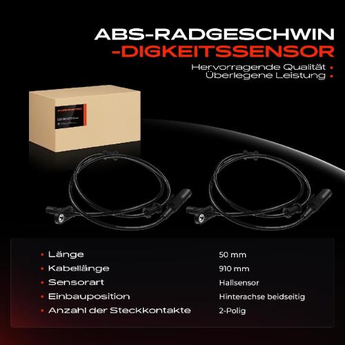 2x ABS Sensor Hinten für Mercedes-Benz SL R230 SLR R199 SLR Roadster 6.2L 6.0L 2001-2012 Bild 2x ABS Sensor Hinten für Mercedes-Benz SL R230 SLR R199 SLR Roadster 6.2L 6.0L 2001-2012