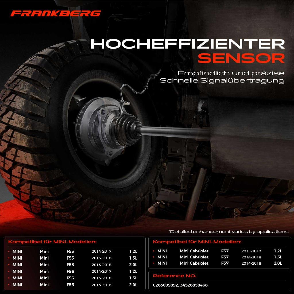 2x ABS Sensor Vorne Rechts für BMW 1er E81 E87 Cabriolet E88 Coupe E82 3er E90 E93 E92 Touring E91