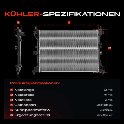 1x Kühler Wasserkühler Motorkühler für Suzuki SX4 S-Cross JY Vitara JY 1.6L Bild 1x Kühler Wasserkühler Motorkühler für Suzuki SX4 S-Cross JY Vitara JY 1.6L